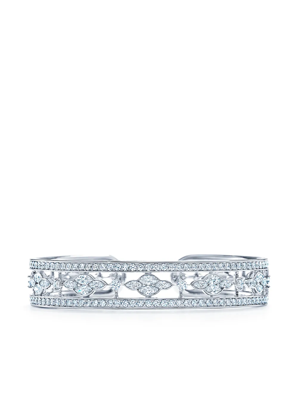 KWIAT Bracciale rigido in oro 18kt con diamanti Trellis - Argento