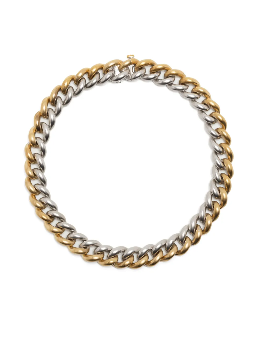 SHAY 18kt yellow and white gold medium two-tone link bracelet - Argento