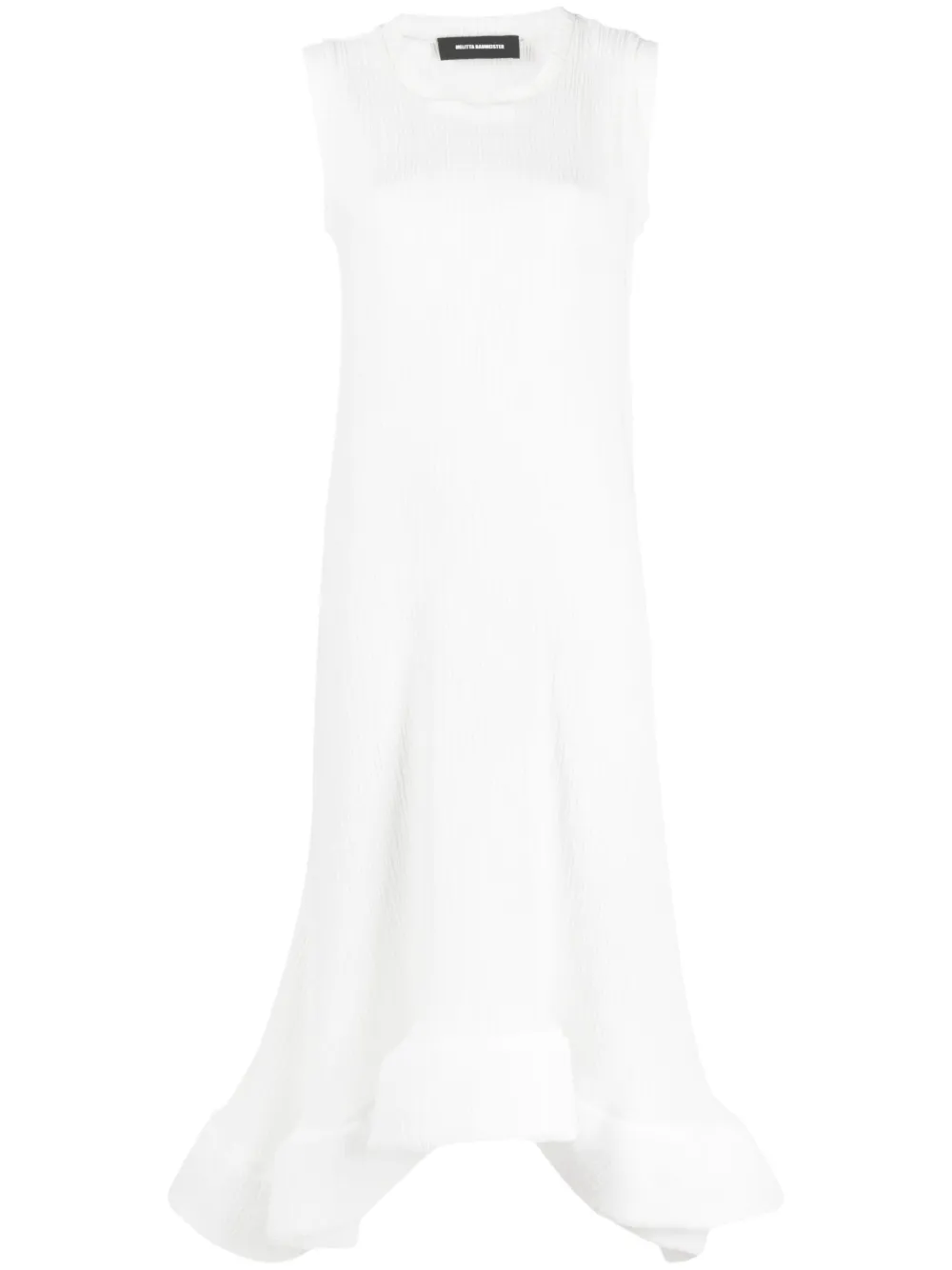 Melitta Baumeister Abito midi con ruches - Bianco