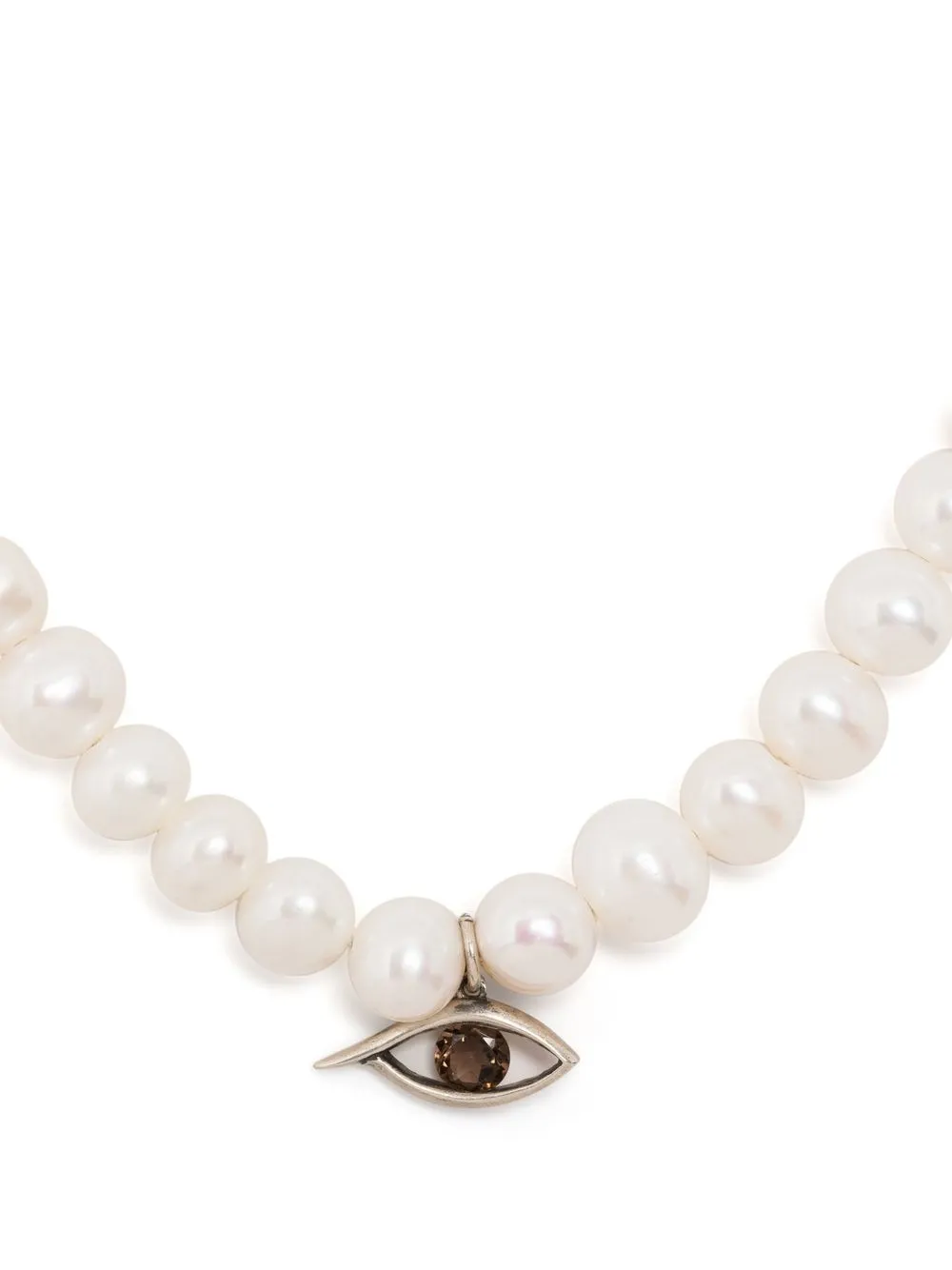 M.Cohen charm-detail pearl choker necklace - Bianco
