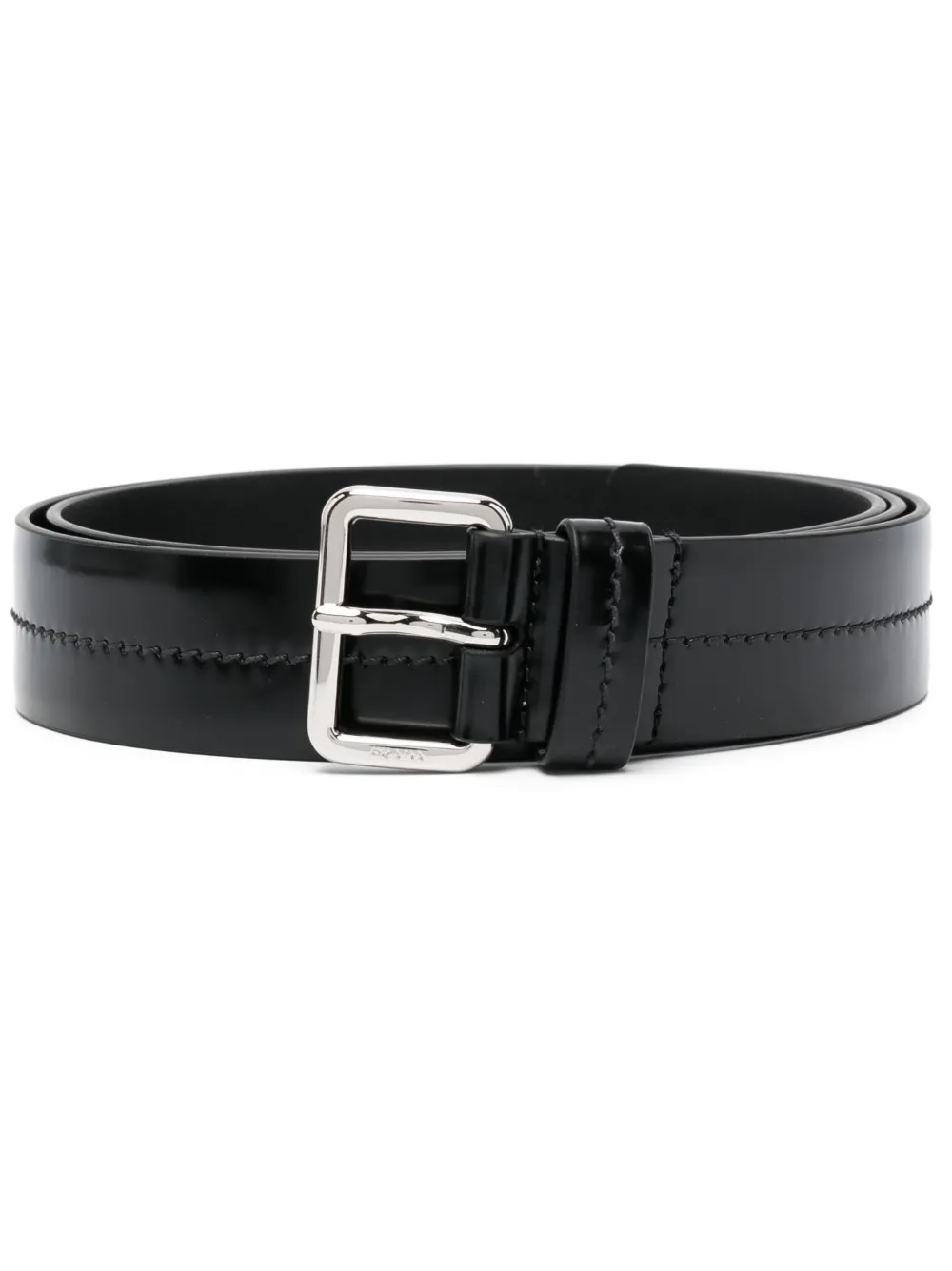 Prada Cintura con logo inciso - Nero