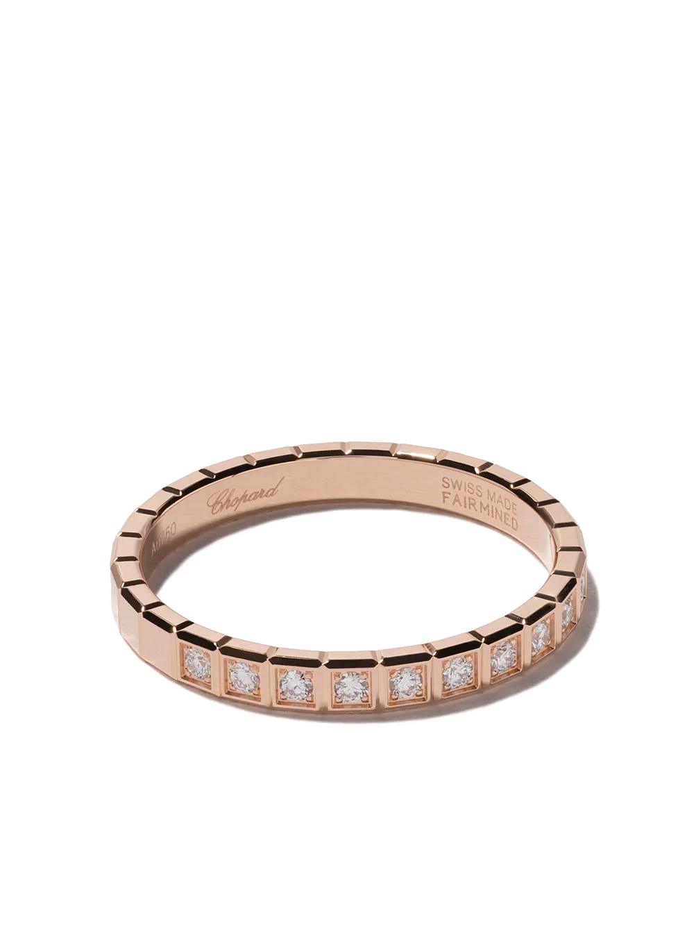 Chopard Anello Ice Cube in oro rosa 18kt e diamanti - FAIRMINED ROSE GOLD