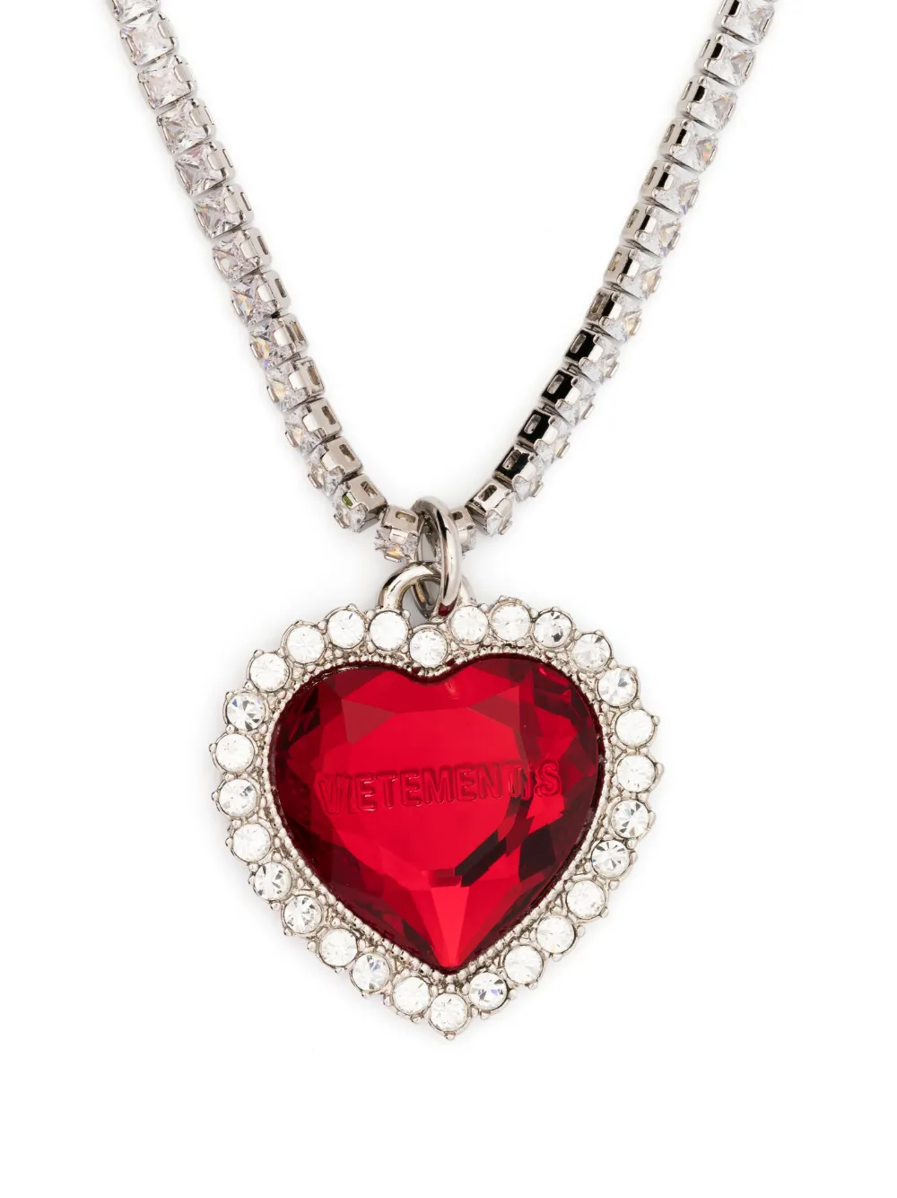 VETEMENTS Collana con pendente a cuore - Argento
