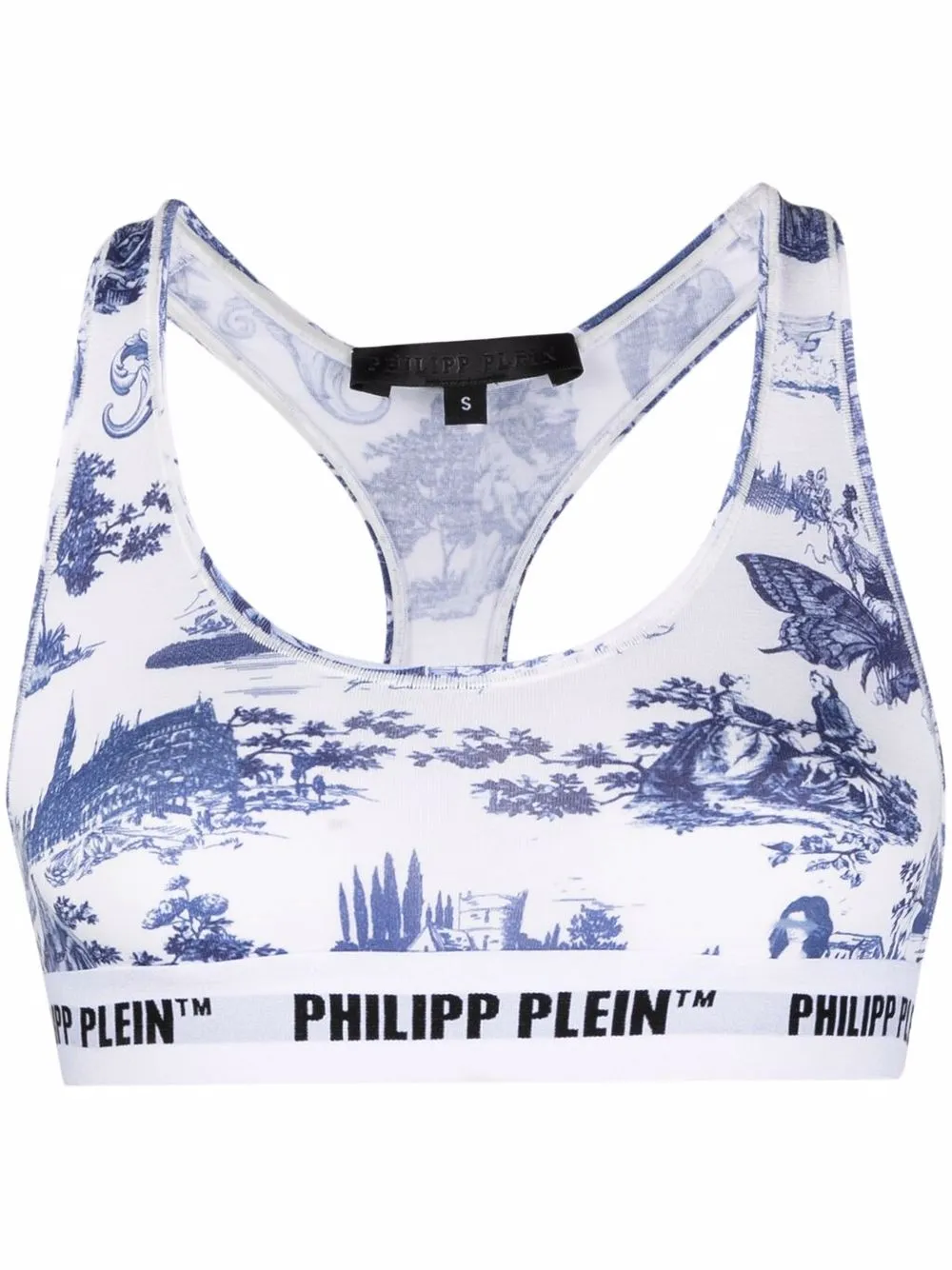 Philipp Plein Reggiseno En Plein Air con logo - Bianco