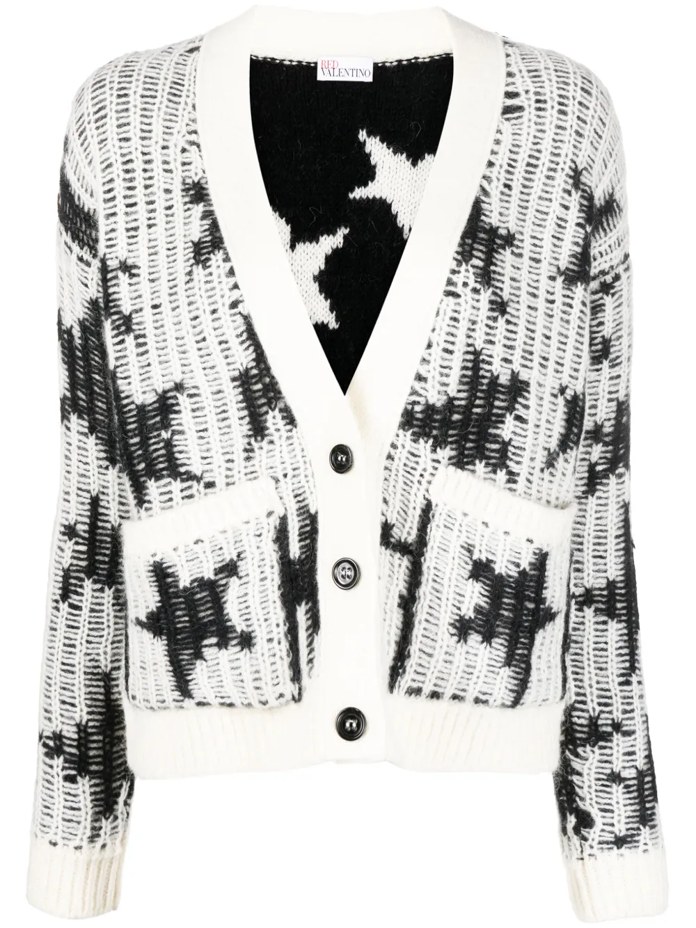 RED Valentino Cardigan con intarsi - Bianco