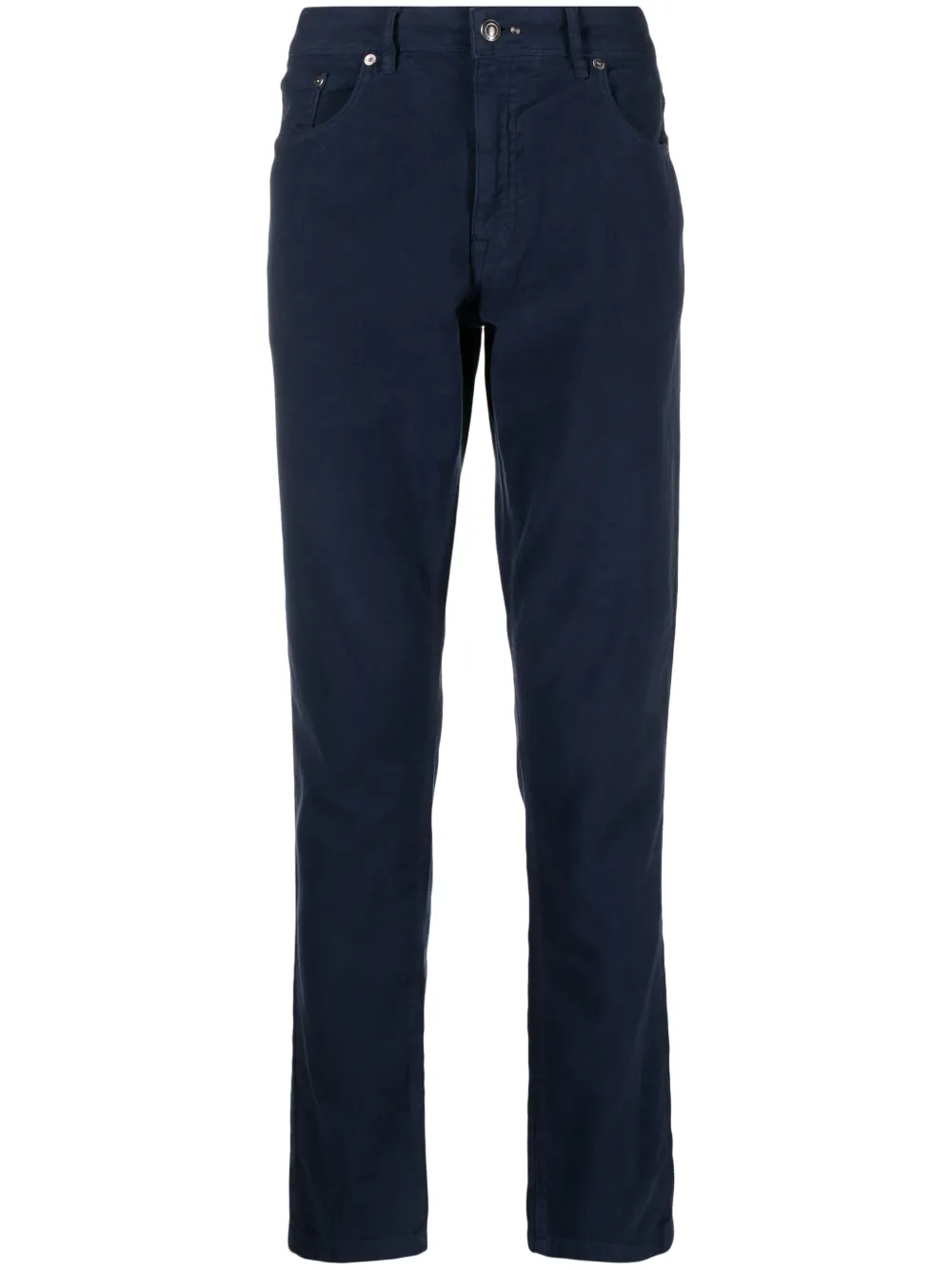 Hackett Pantaloni Moleskin dritti con applicazione - Blu