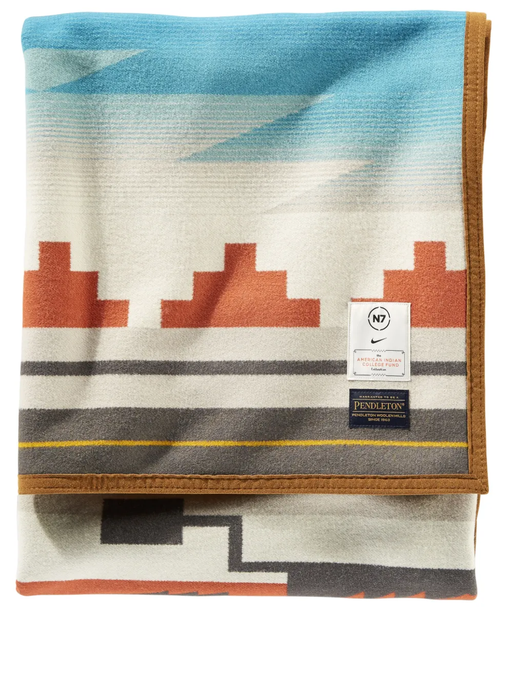 Pendleton x Nike geometric-print blanket - Blu