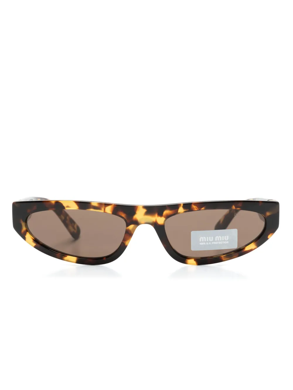 Miu Miu Eyewear Occhiali da sole Miu Glimpse cat-eye - Marrone