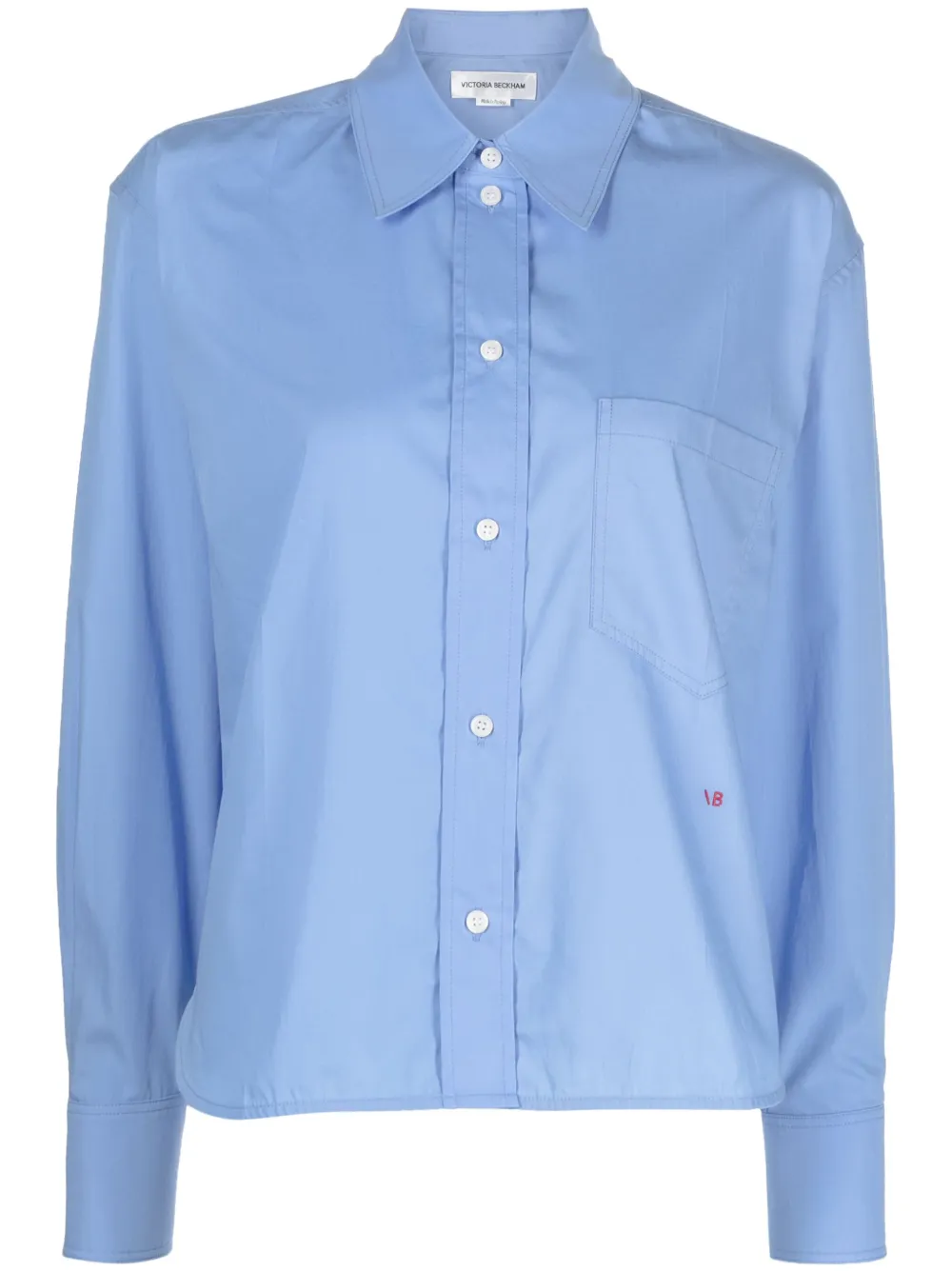Victoria Beckham Camicia con ricamo - Blu