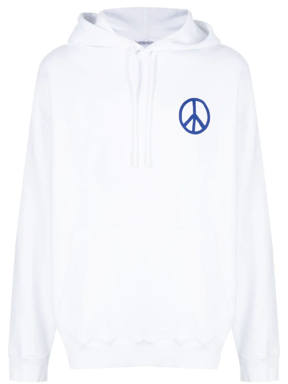 Marcelo Burlon County of Milan Felpa County Peace con stampa - Bianco