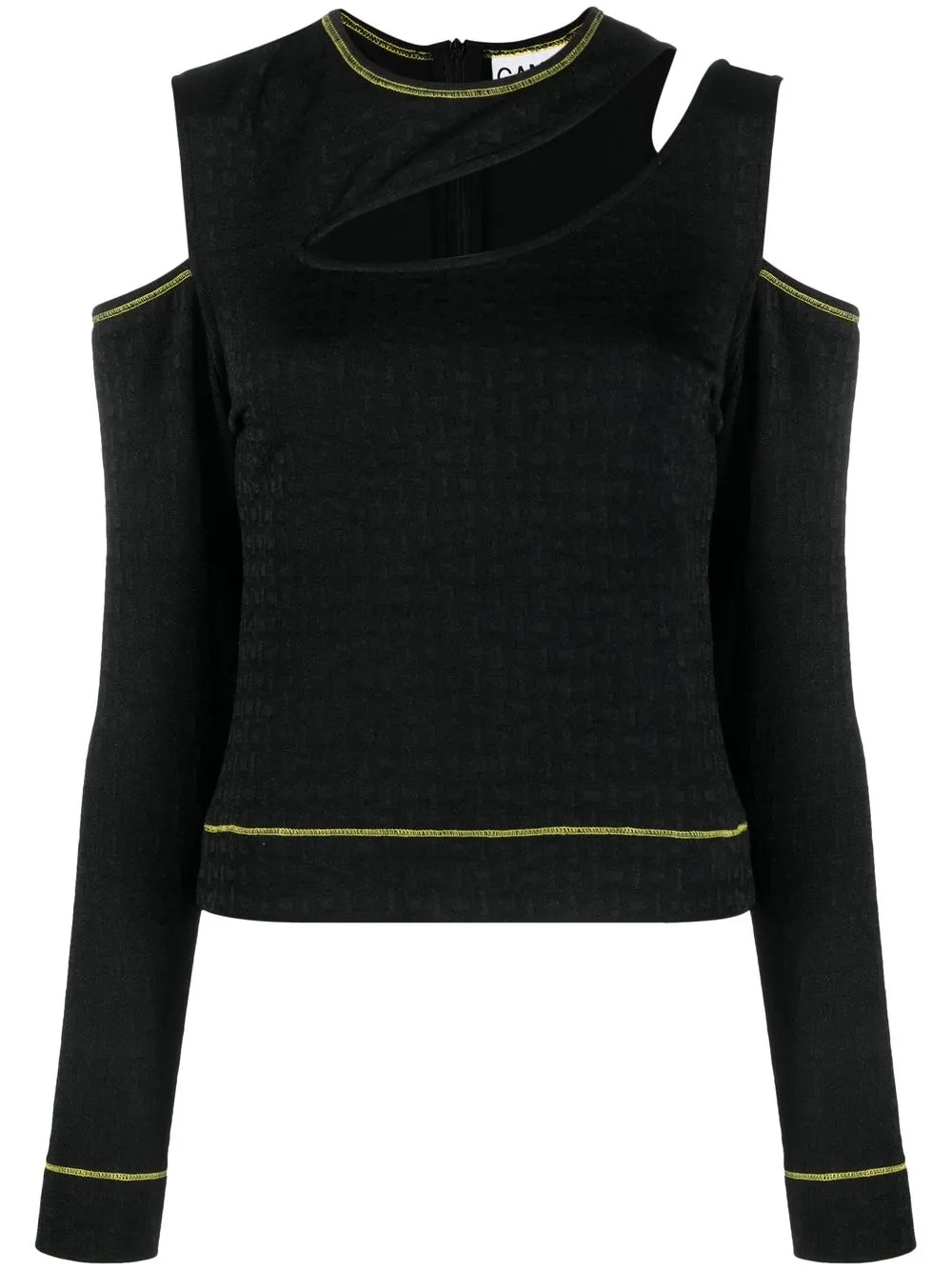 GANNI Top con inserti - Nero