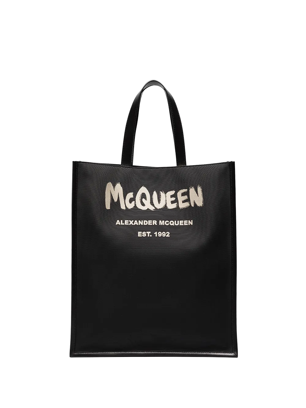 Alexander McQueen Borsa tote con logo - Nero