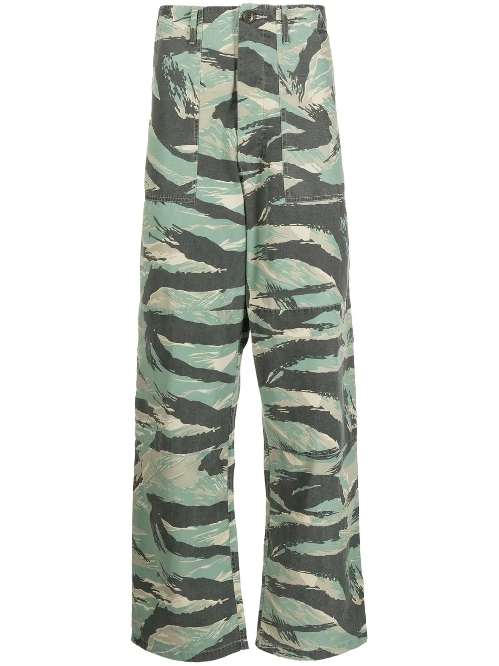 Maharishi Pantaloni dritti con stampa camouflage - Verde