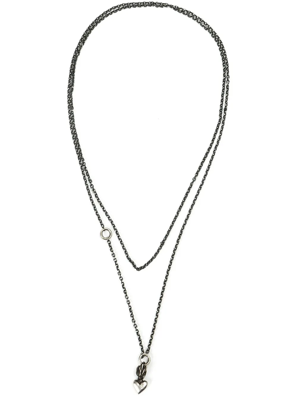 WERKSTATT:MÜNCHEN heart pendant necklace - Effetto metallizzato
