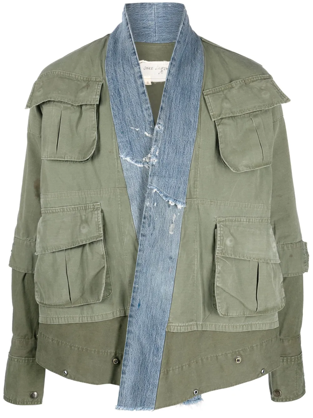 Greg Lauren Giacca in stile militare - Verde