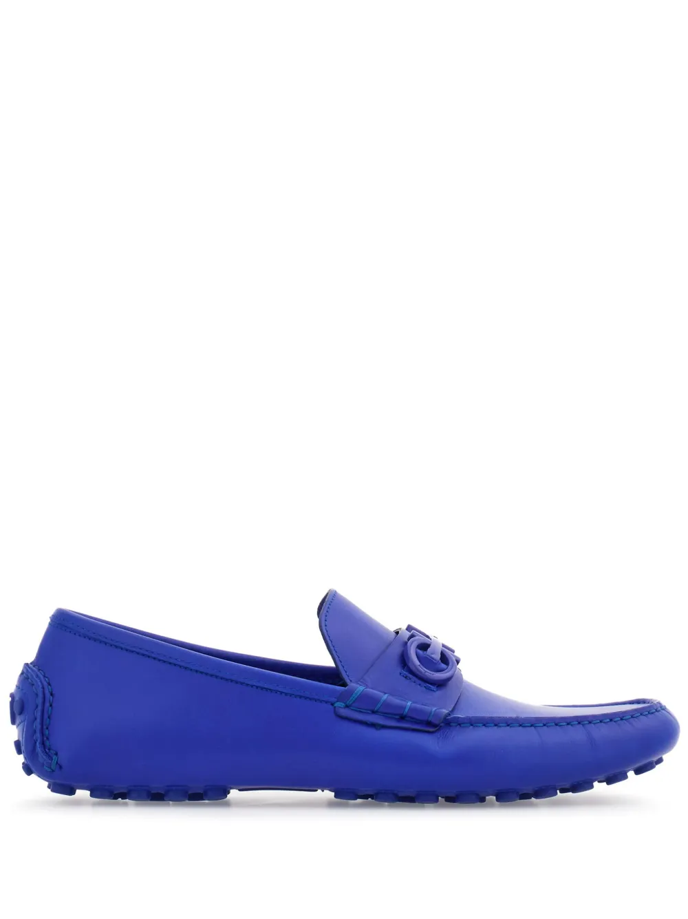 Ferragamo Mocassini con placca Driver Gancini - Blu