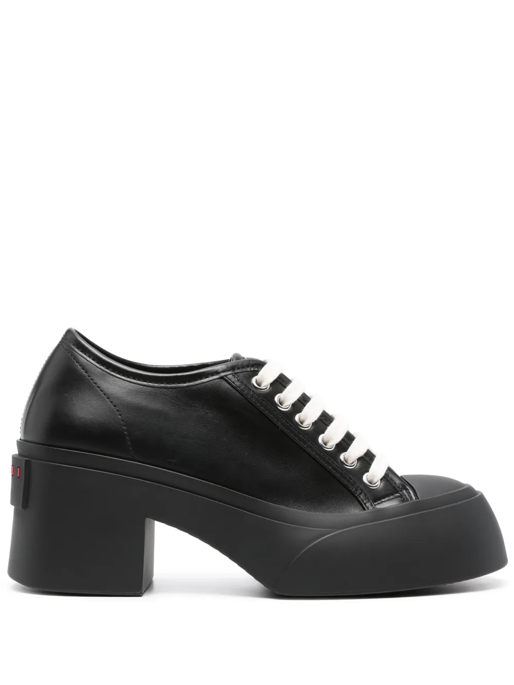 Marni 70mm leather platform sneakers - Nero