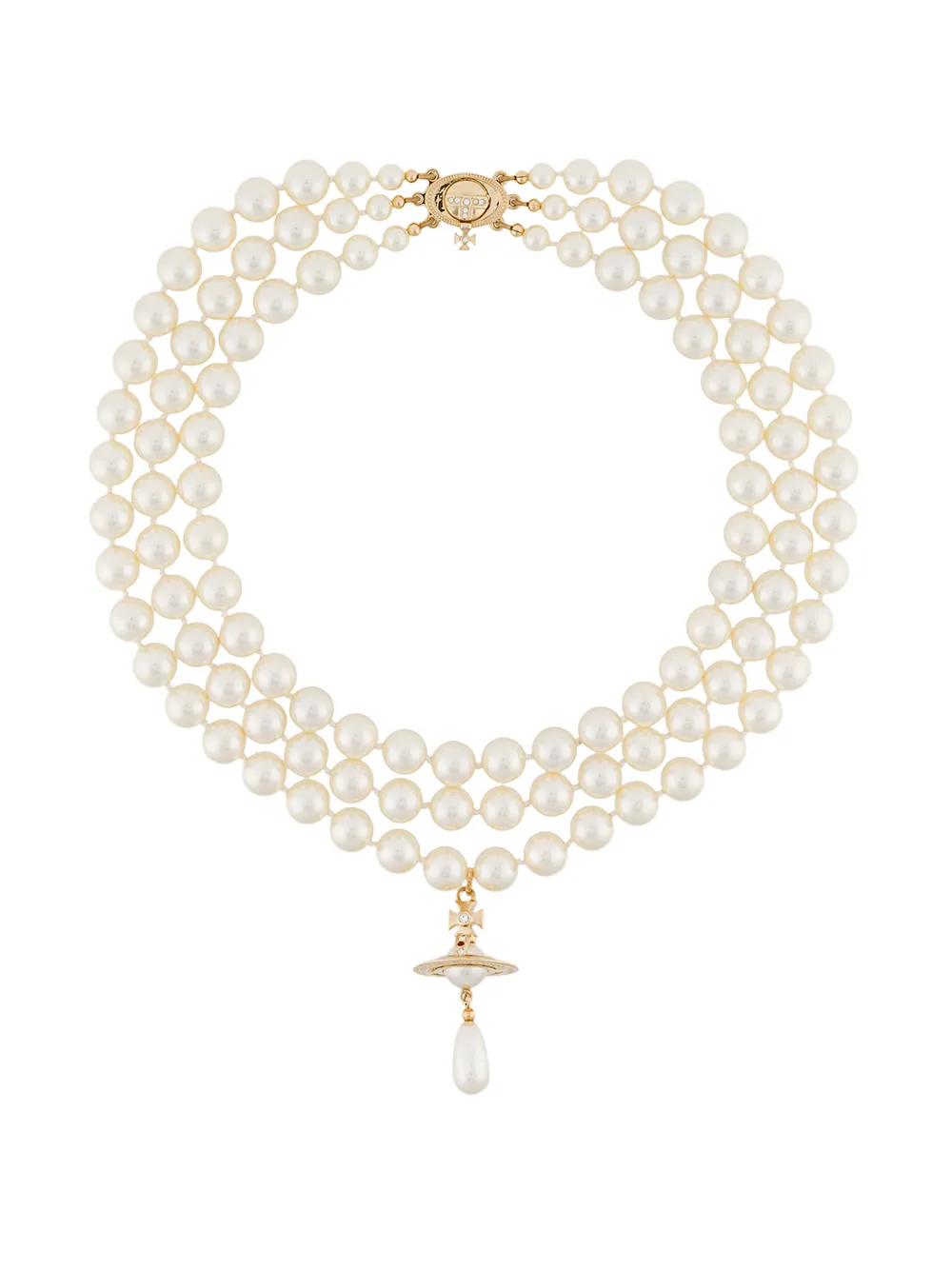 Vivienne Westwood Collana di perle multifilo - Bianco