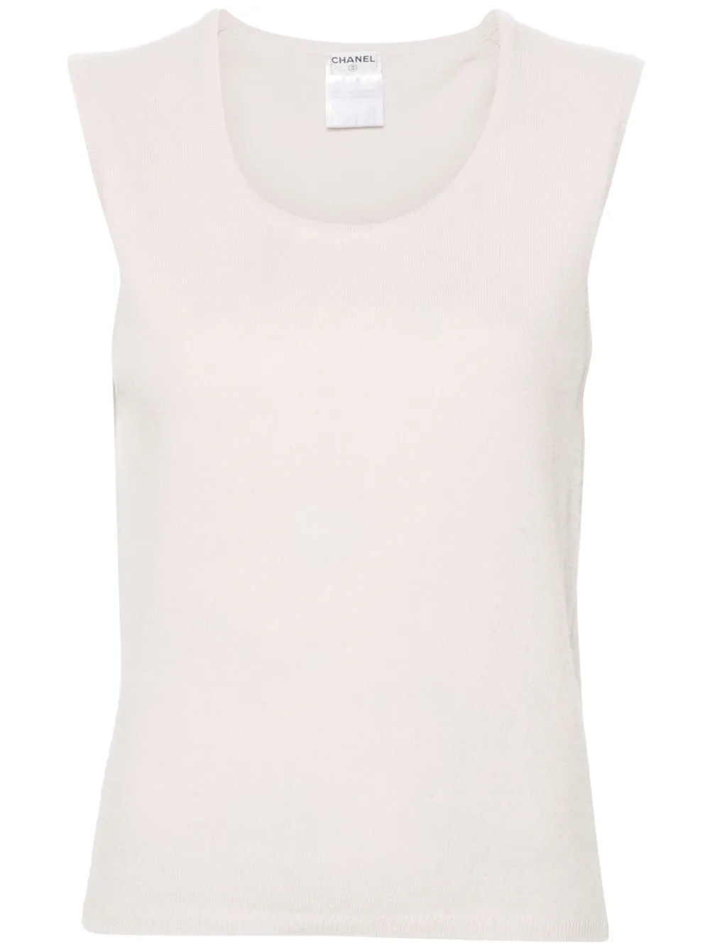 CHANEL Pre-Owned 2003 round-neck cashmere knitted top - Rosa