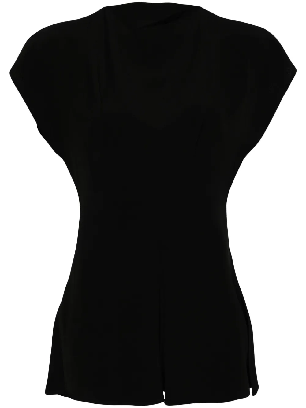 Studio Nicholson cap-sleeved peplum top - Nero