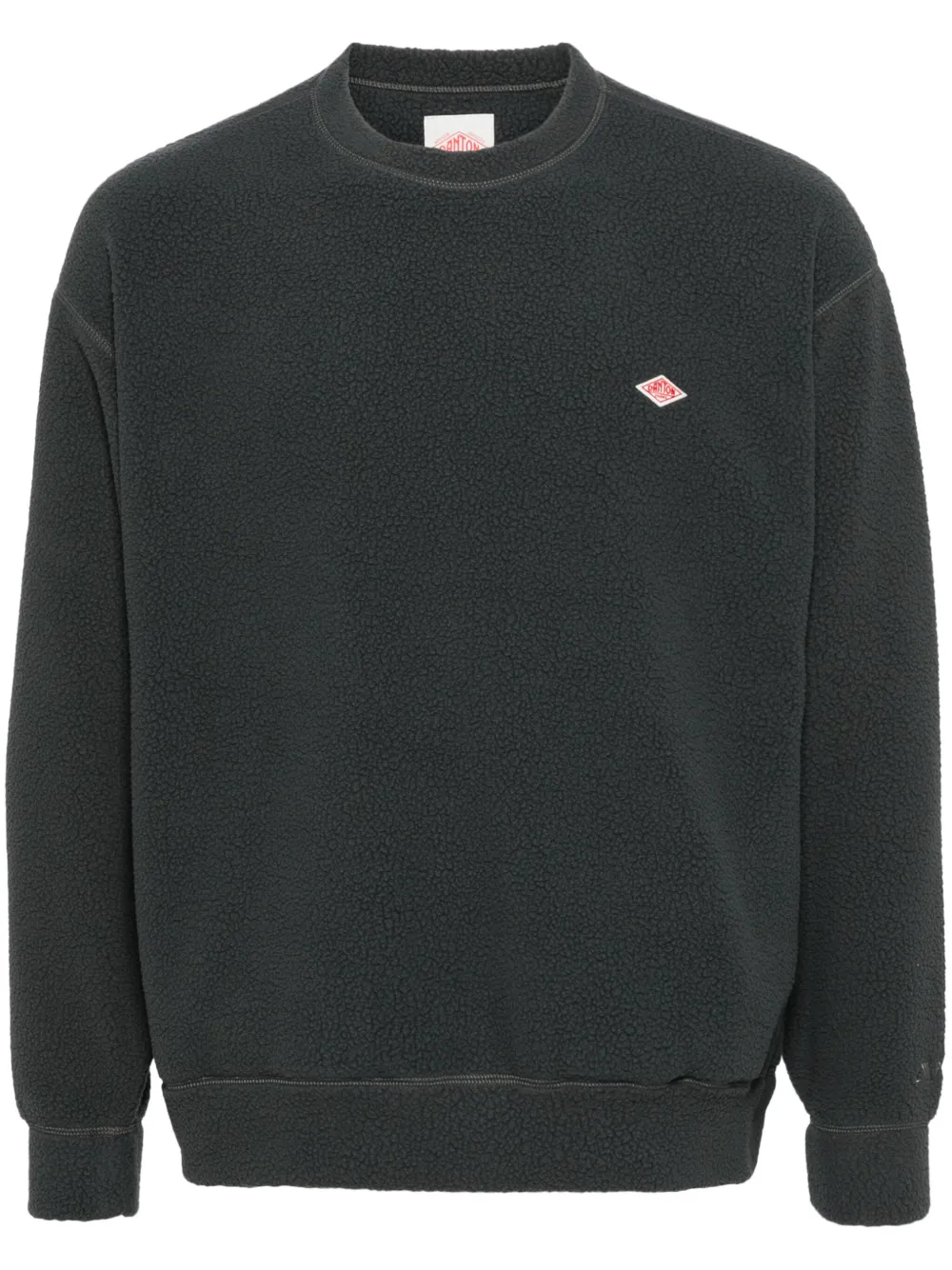Danton logo-appliqué fleece sweatshirt - Grigio