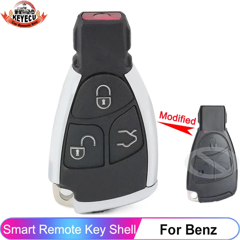 Keyecu Modificato Per Mb Mercedes Benz A B C E S Gml Cl Cls Cla Clk W203 W204 W211 Telecomando Portachiavi Per Auto Shell Fob 3 Pulsanti