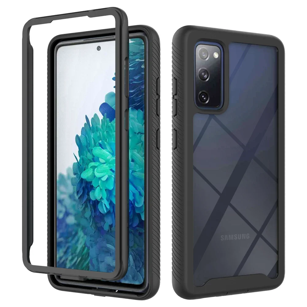 Per Samsung S21 Ultra S23 Fe S24 Plus 5G Crystal Case Back Panel Galaxy S22 S 24 23 21 S20 Fe 20 Note 10 Lite Paraurti Antiurto