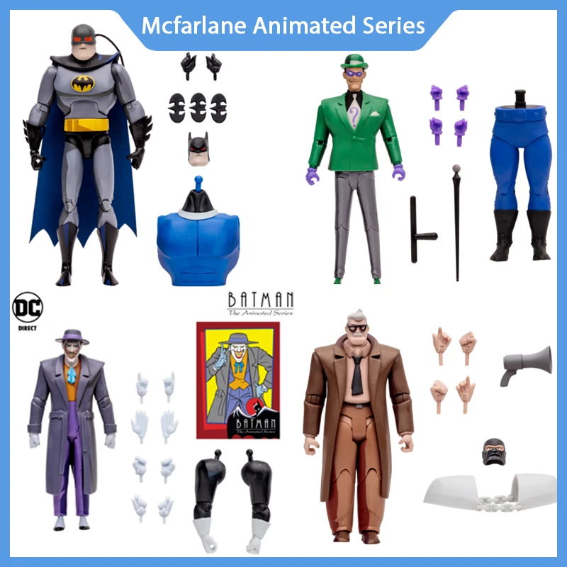 Mcfarlane Origin Direct The Animated Series Batman The Joker Riddler James Gordon Lockup Action Figures Statua Figurine Toy