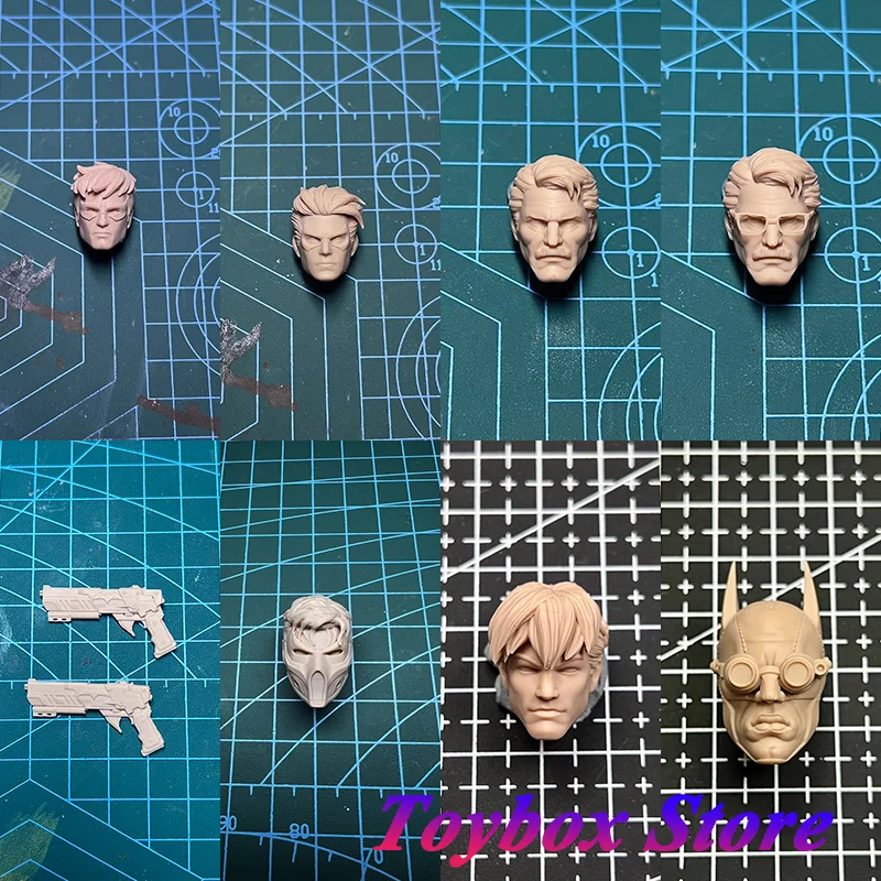 Dc Series 1/12 Batman Double Gun White Model Gordon Police Jason Robin Red Hood Villain Testa Non Verniciata Sculpt Per Ml Mezco Body