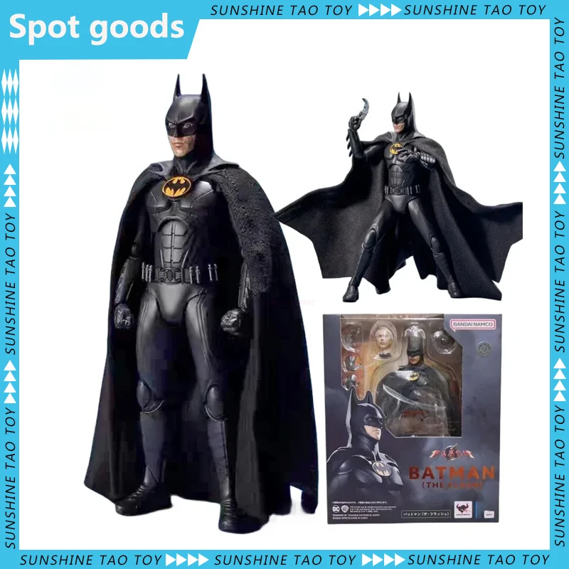 Originale Bandai Shfiguards The Flash (2023) Michael Keaton Batman Bruce Wayne Anime Figure Toys Genuino Shf Regalo Di Compleanno