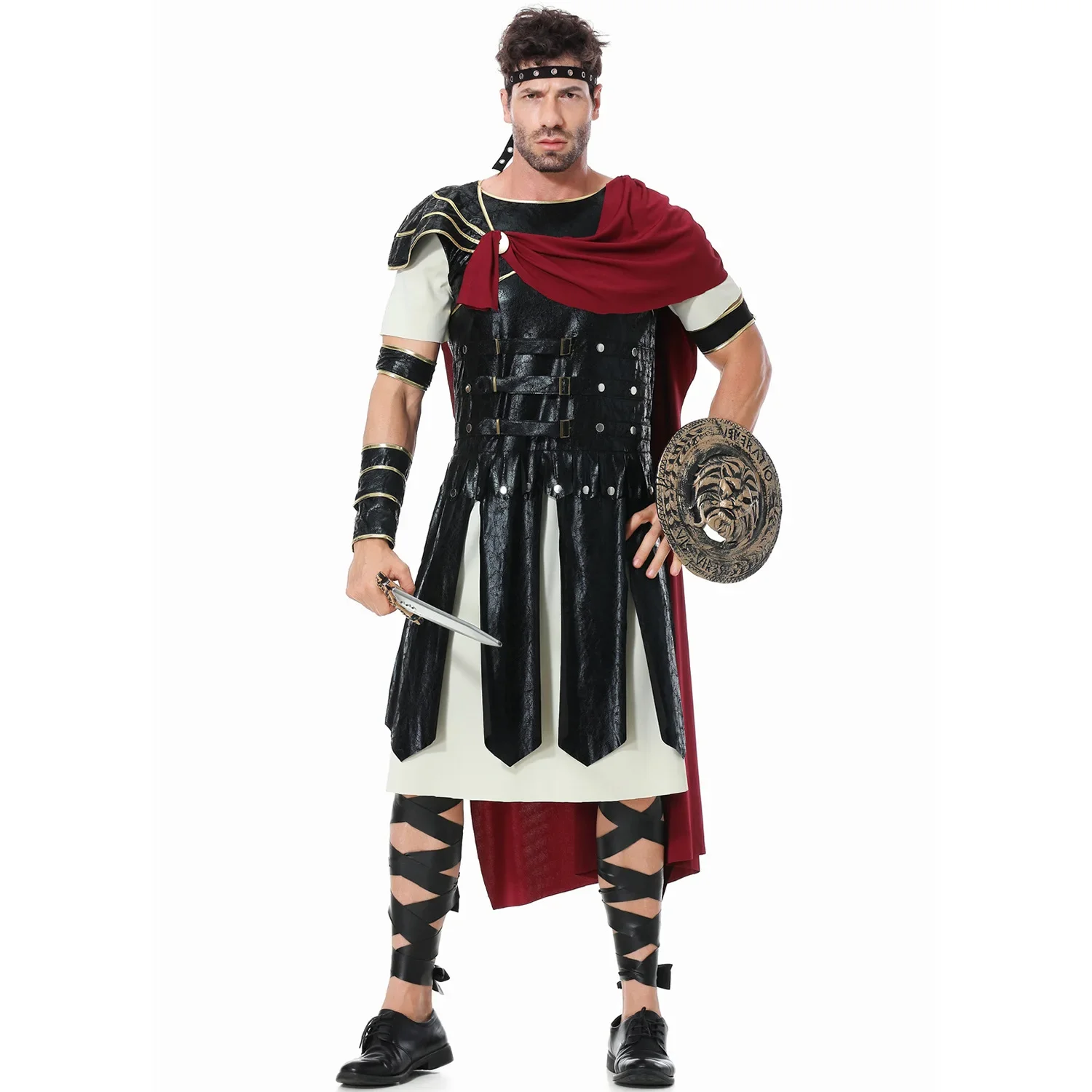 Halloween Carnival Roman Spartan Warrior Gladiator Costume Sciarpa Princess Knight Julius Caesar Fancy Dress
