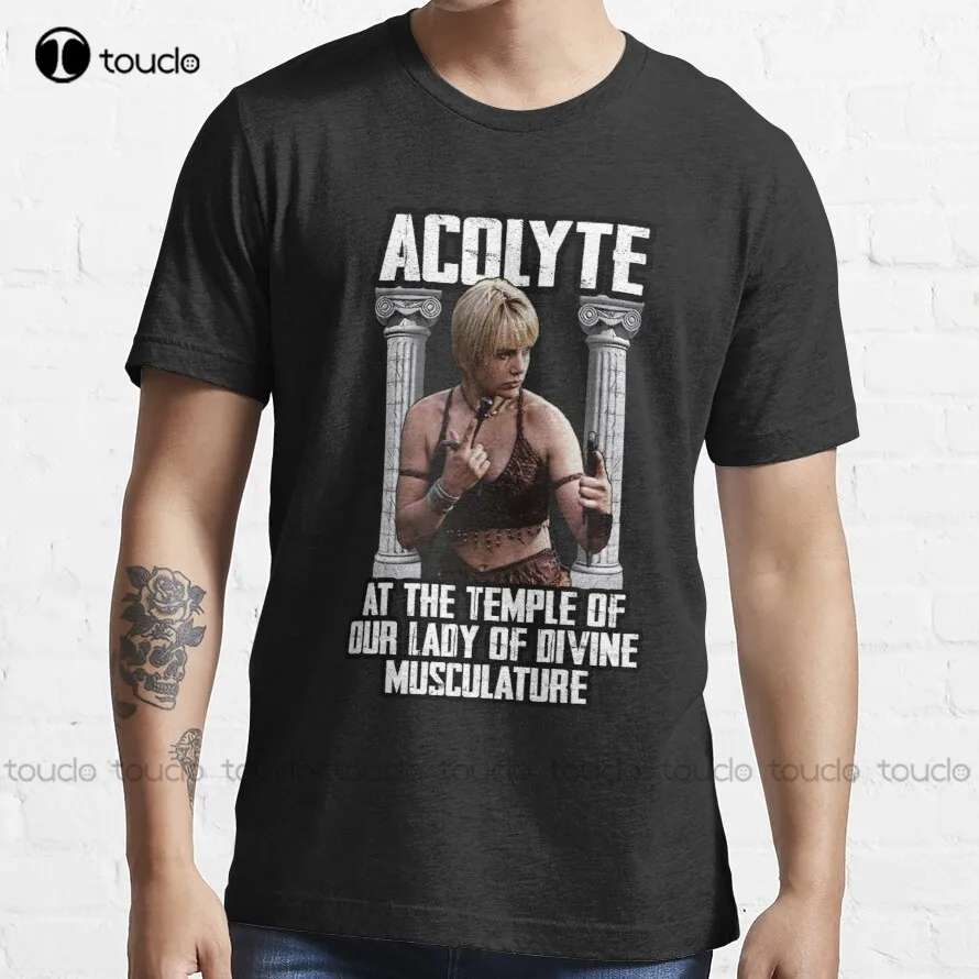 Gabrielle Acolyte Al Tempio Di Nostra Signora Della Muscolatura Divina T-Shirt Di Tendenza Xena Warrior Princess Muscle Shirt Da Uomo