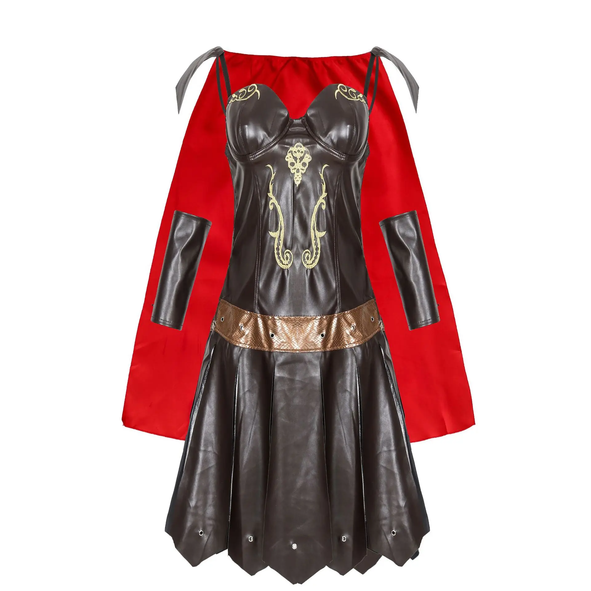 Halloween Roman Spartan 300 Warriors Costume Donna Mediawal Gladiator Princess Sciarpa Soldier Fancy Dress
