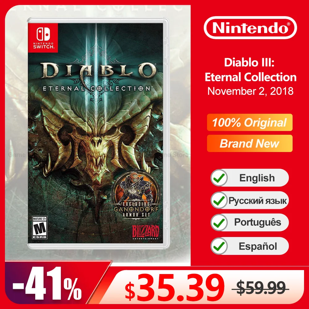 Diablo Iii: Eternal Collection Nintendo Switch Game Deals 100% Scheda Di Gioco Fisica Ufficiale Per Switch Oled Lite Console Di Gioco