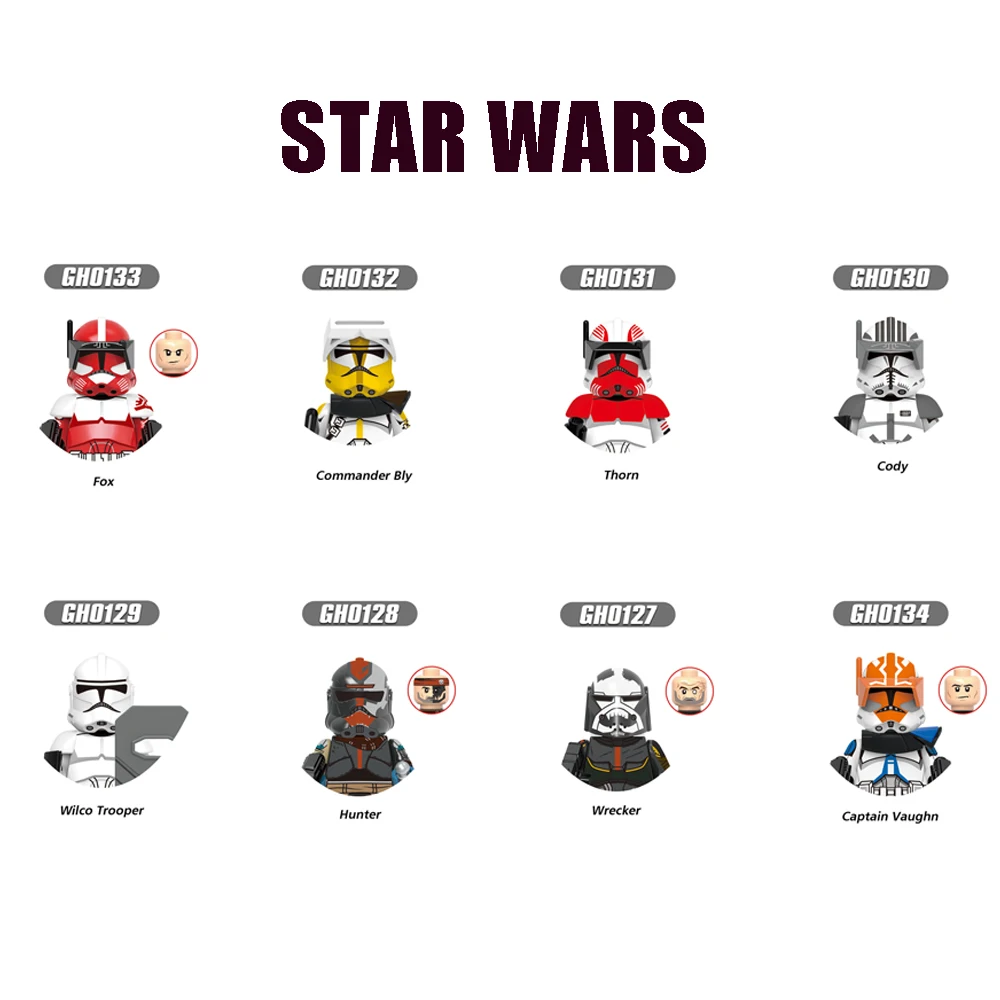 G0117 Clone Trooper Hunter Demolitore Building Blocks Wilco Trooper Figurine Cody Thorn Bricks Commander Bly Fox Figure Toys