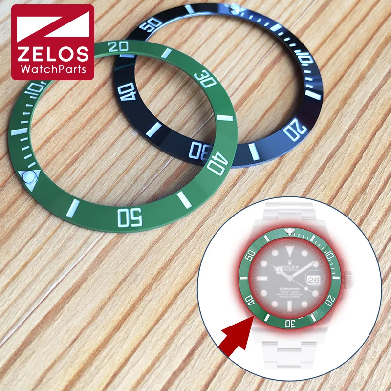 126610 Cornice In Ceramica Parola Colore Bianco Per Orologio Automatico Rolex Submariner Sub 41Mm