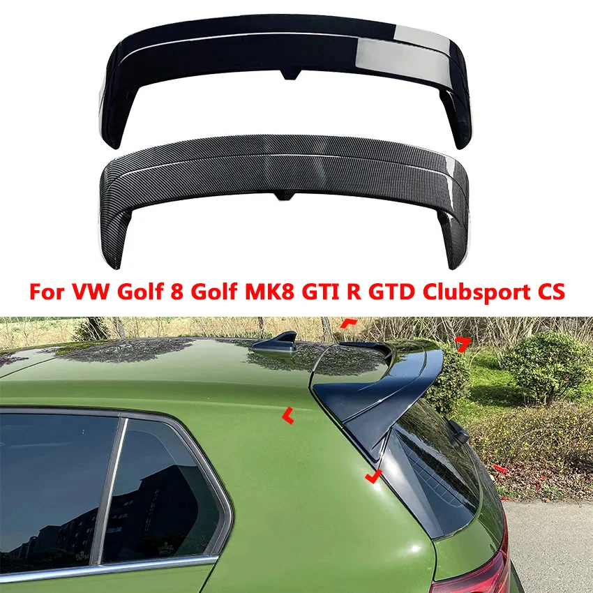 Per Vw Golf 8 Golf Mk8 Gti R Gtd Clubsport Cs Roof Trunk Rear Wing Fixed Wind Wing Tail Top Wing Spoiler Modifica Decorazione
