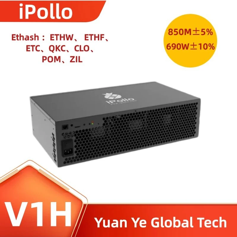 Ipollo V1 Mini Se Plus Hashrate 400Mh/S(± 10%) Consumo Di Potenza 240W(± 10%) Memoria Di Design 6.0Gb Ethash / Eth, Ecc., Zil, Qkc, Clo
