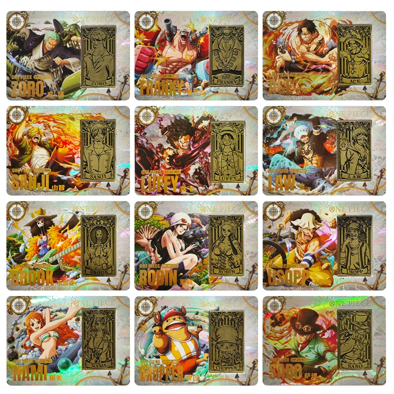 One Piece Op Series Parte 2 Rare Collection Card Monkey D. Rufy Brook Personaggi Anime Flash Card Cartoon Toys Regalo Di Natale