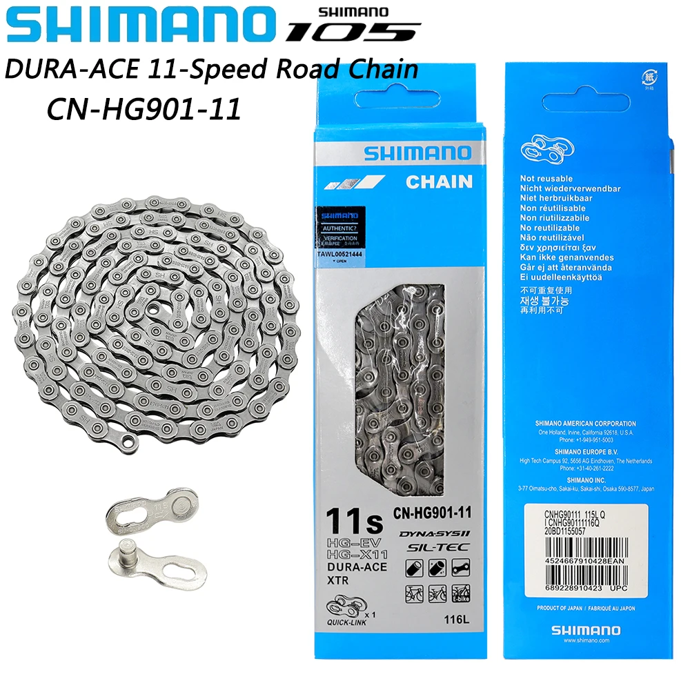 Shimano Dura-Ace Cn-Hg901-11 11 Speed Chain Super Narrow Hyperglide Per Parti Di Ciclismo Originali Della Catena Della Bici Da Strada