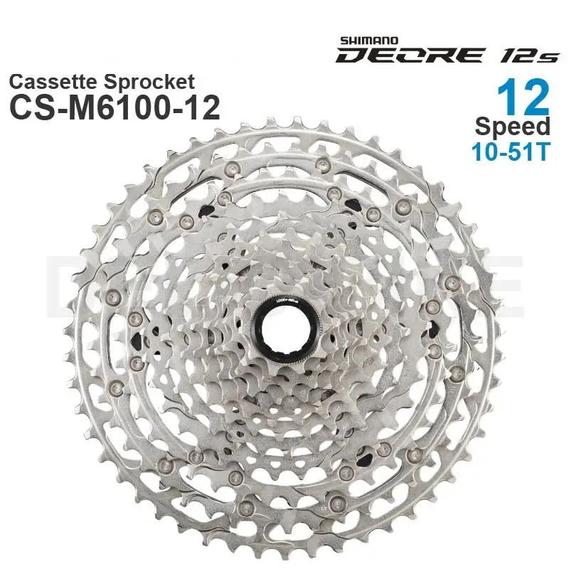 Shimano Deore M6100 Pignone A Cassetta 12V Cs-M6100-12 12 Velocità-Iperglide Per Parti Originali Bici Mtb