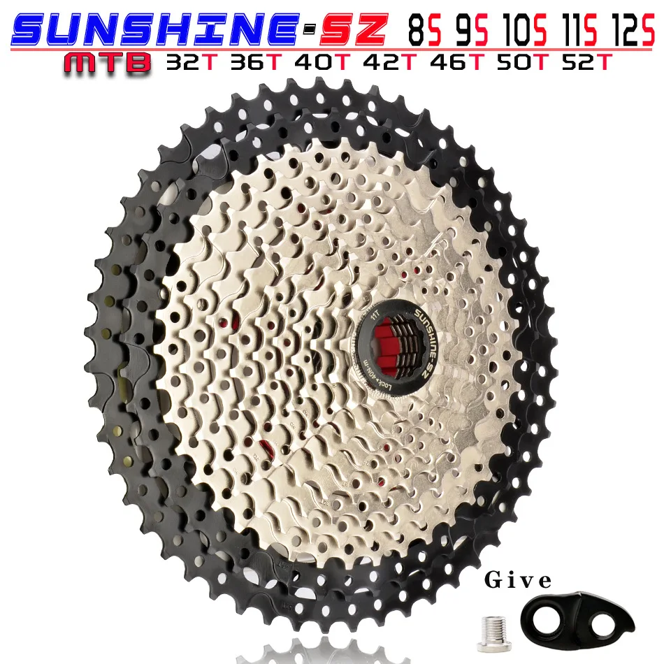 Sunshine Mtb Cassette 8 9 10 11 12 Velocità 32/36/40/42/46/50/52T Mountain Bike Ruota Libera Bici Pignone Per Shimano Sram Sunrace