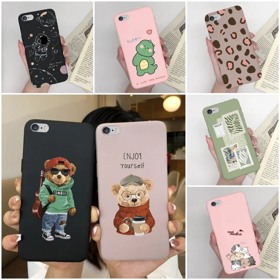 Per Iphone 5 5S 5Se 6 Plus Cover Cute Animal Bear Custodia In Silicone Soft Fundas Coque Per Iphone 5 5S 5Se 6 Plus Custodie Per Paraurti