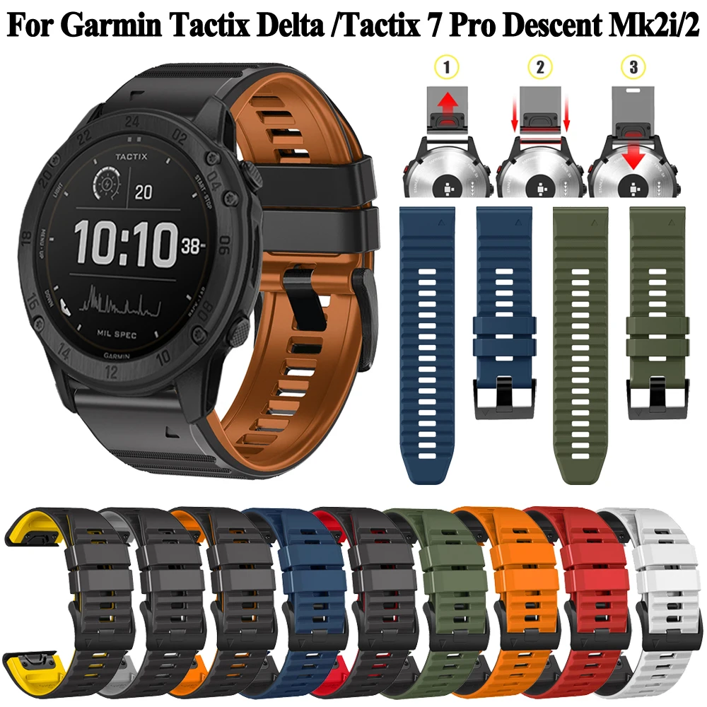Per Garmin Tactix Delta 7 Pro Descent Mk2I Mk2 Mk1 Enduro 2 Quickfit 22/26Mm Cinturino Per Cinturino D2 Delta Px Accessori Per Bracciale