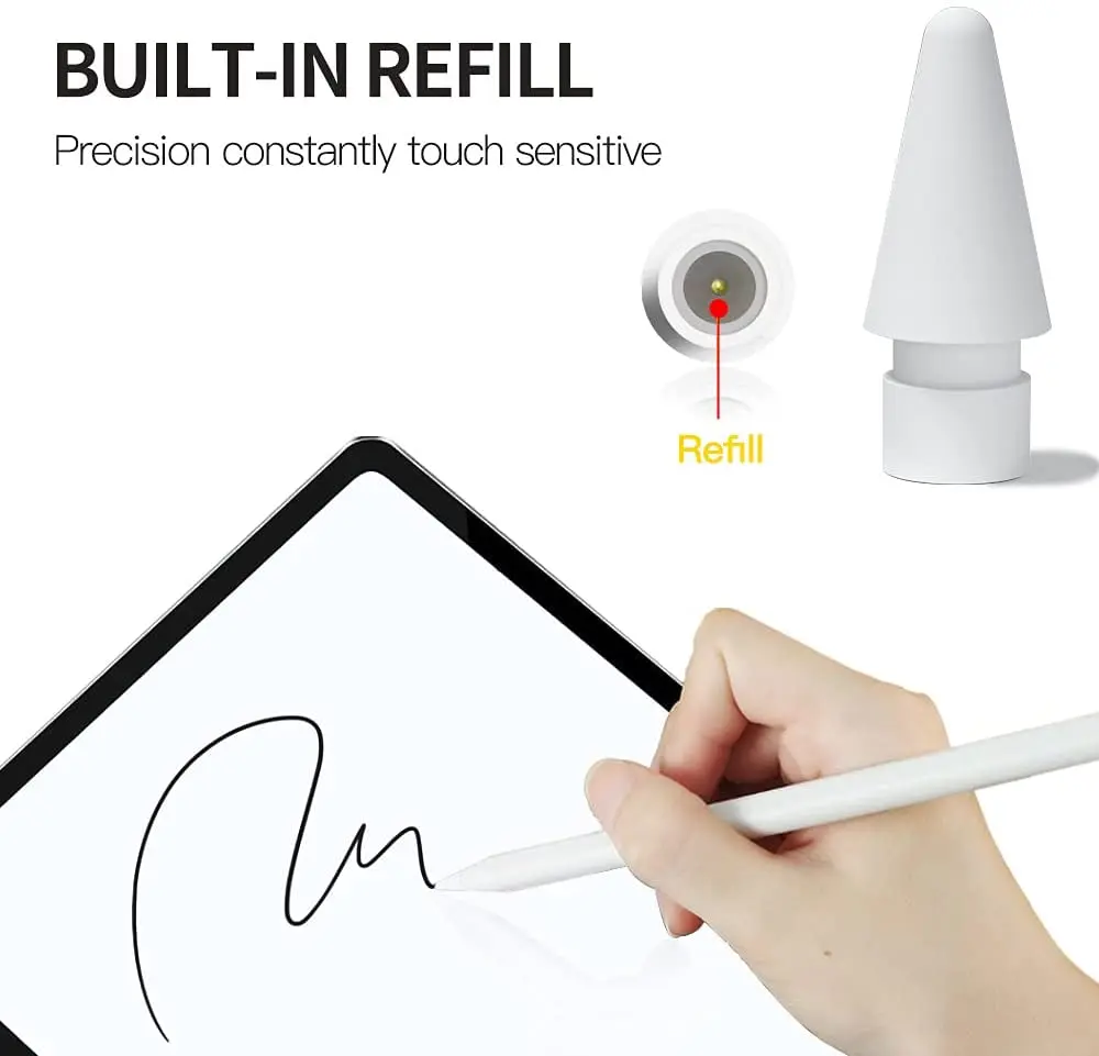 Punta A Matita Per Apple Per Ipad Stilo 1A 2A Generazione Controllo Preciso Penna Da Disegno Di Ricambio Pennino Superficie Pennino Pennino Di Ricambi