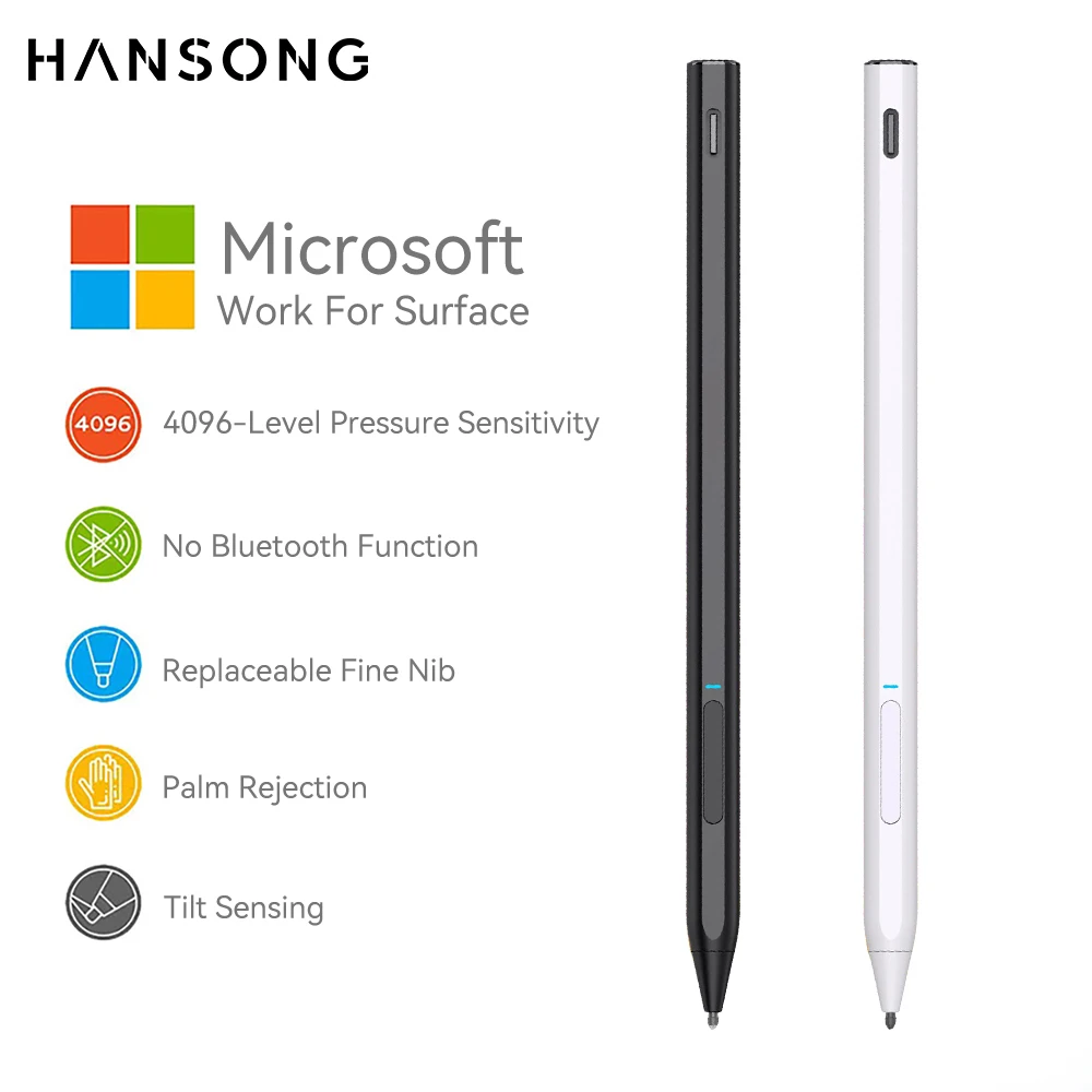 Per Microsoft Surface Pen Per Surface Pro X 9 8 7 6 5 4 3 Book 2 3 Laptop 2 3 Go 2 Per Protocollo Mp2.0 Palm Rejection Stylus Pen