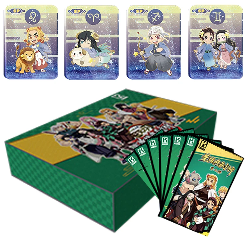 Demon Slayer Glory Collection Cards Booster Box Kamado Tanjirou Nezuko Figure Periferiche Diamond Inlay Card Regalo Di Natale Per Bambini