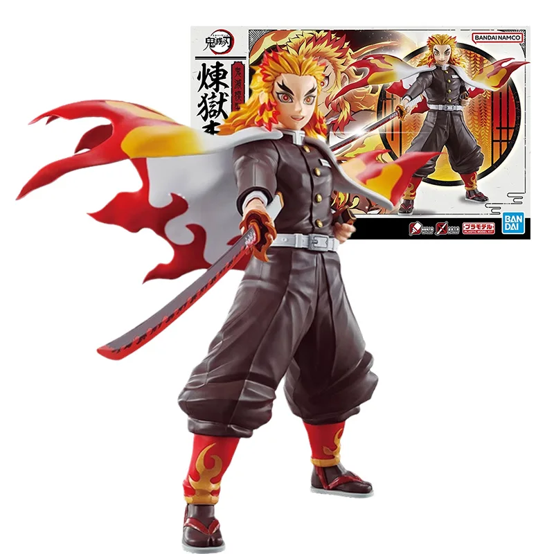 Bandai Genuine Figure Demon Slayer Model Kit Anime Figure Plastic Rengoku Kyoujurou Collection Action Figure Model Boys Toys