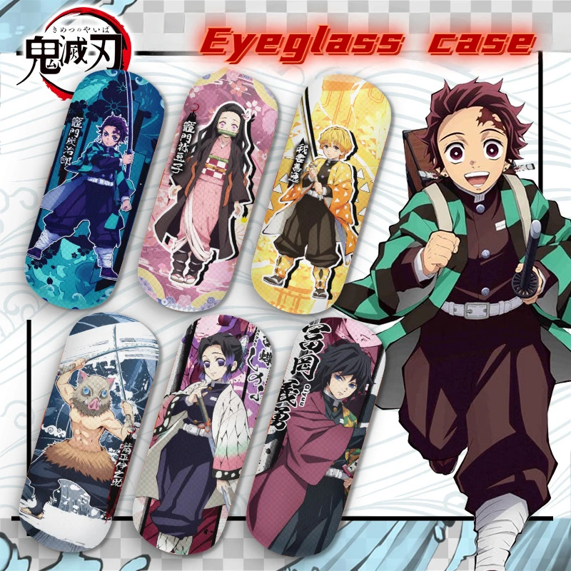 Demon Slayer Custodia Per Occhiali Anime Tanjirou Nezuko Mitsuri Zenitsu Custodia Per Occhiali Cosplay Custodia Per Occhiali Miopi In Metallo In Pelle