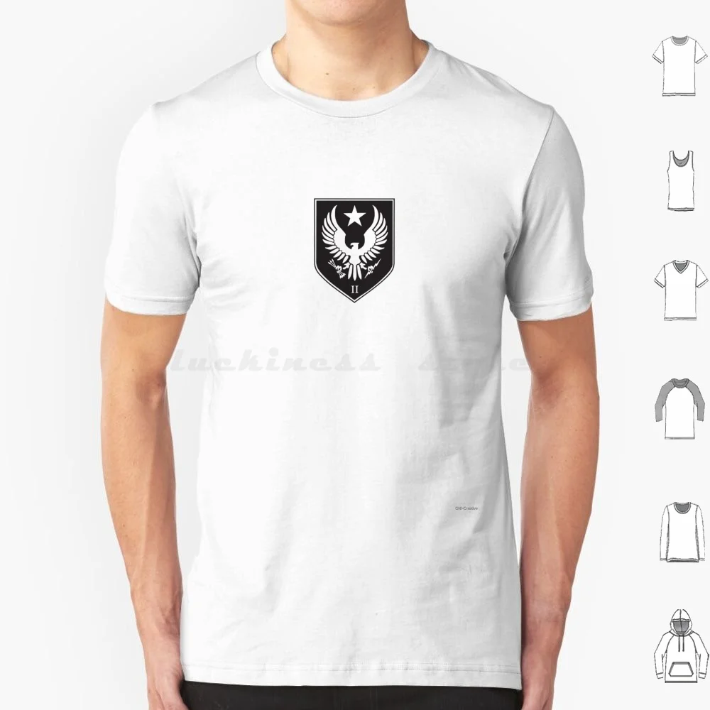 -Ii Logo-Black-Large T Shirt 6Xl Cotton Cool Tee Unsc United Nations Space Command Graphic 343 Blue Team Master Chief Program